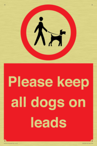 Please keep all dogs on leads